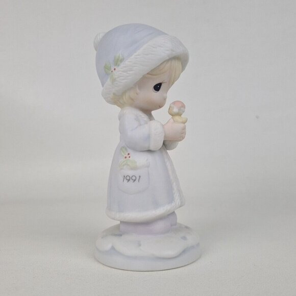 Precious Moments 524166 May Your Christmas Be Merry Special 1991 Issue Figure - Picture 1 of 5